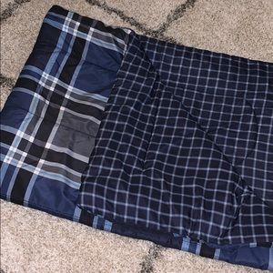 Blue Plaid Twin Bedding